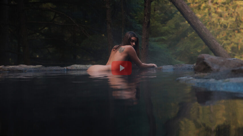 Lexy and Taylor in a Hot Spring
